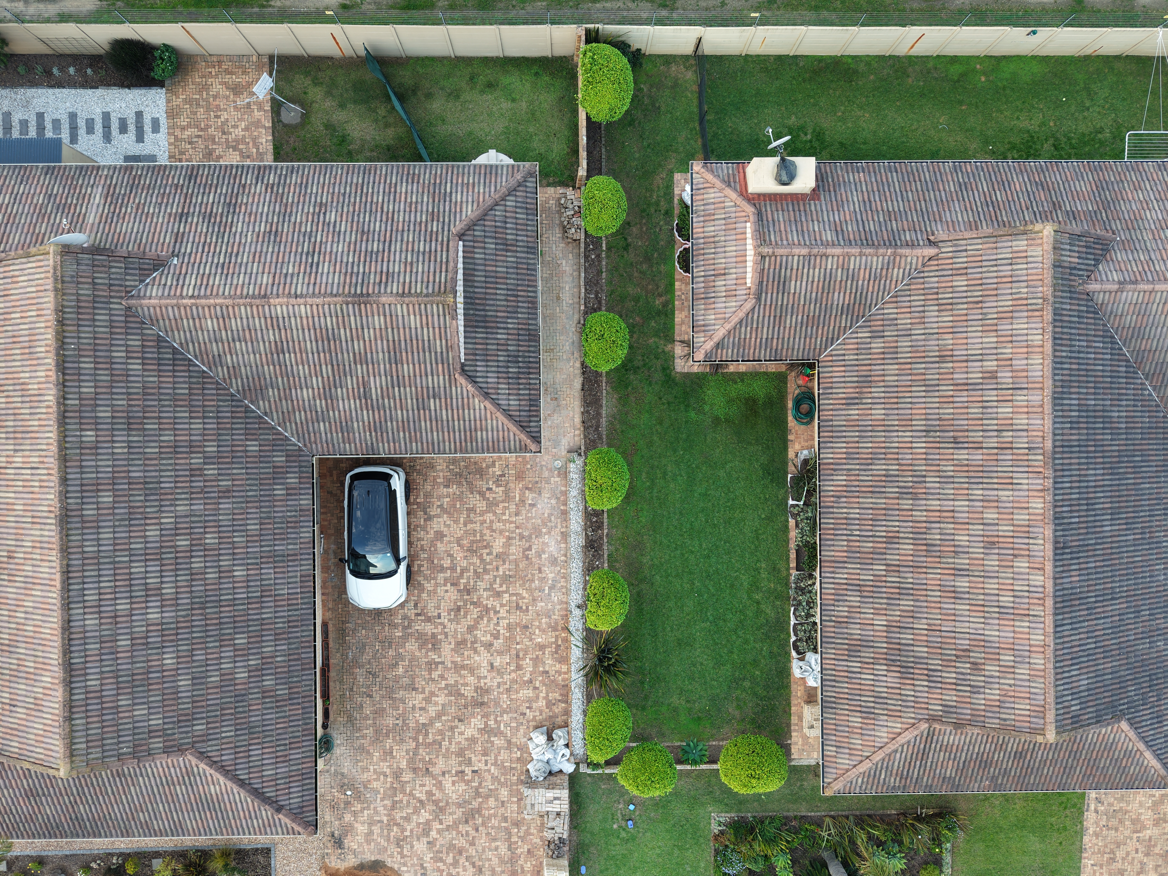 Aerial overview of residential property